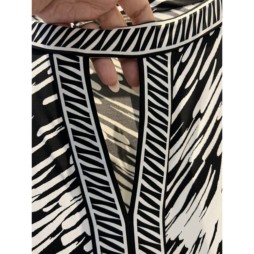 BCBGMAXAZRIA Marilyn Monroe Vibe Sexy Sheath Dress XS Black White CLN63P05 - Picture 9 of 12